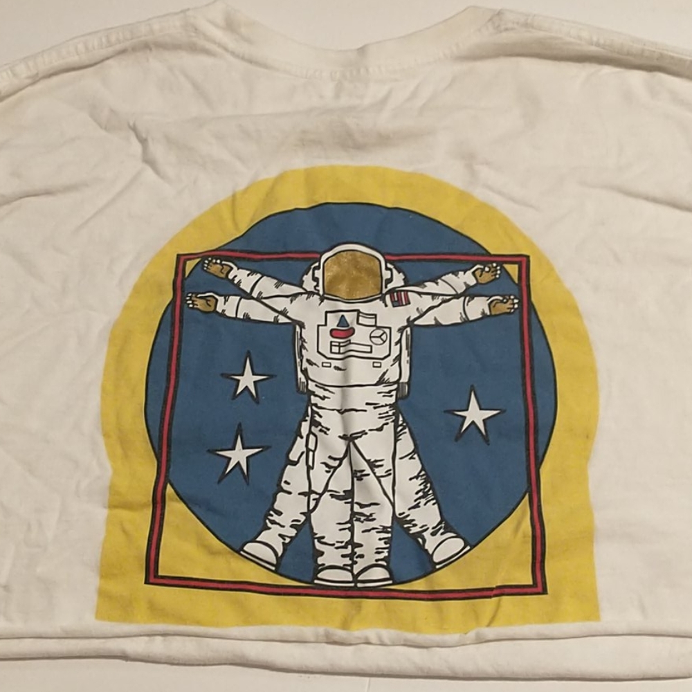 White cropped vans NASA collab sweatshirt